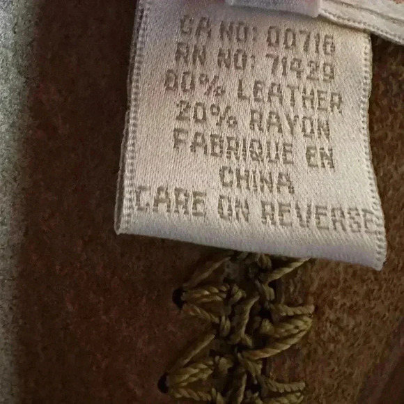 Kroshetta By Papillon Boho Hippie Leather vintage patchwork vest Women Size M - Picture 7 of 10